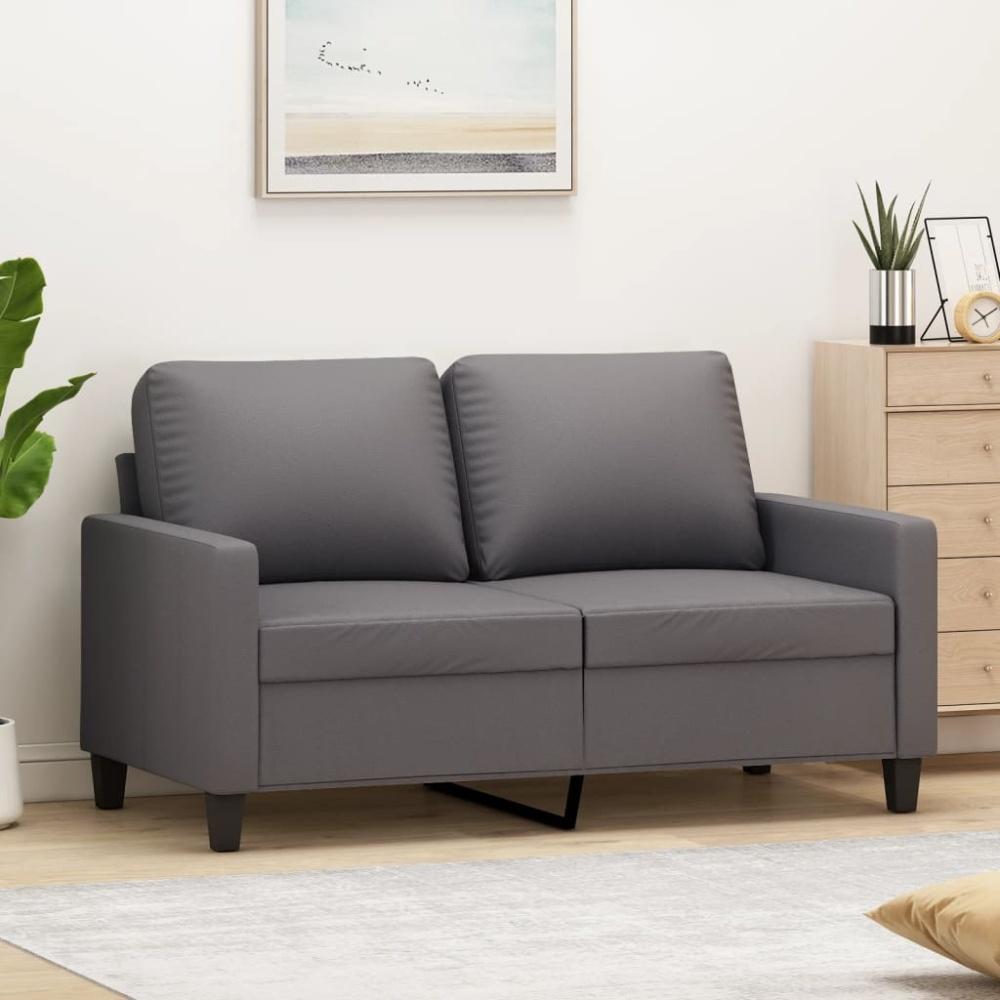 vidaXL 2-Sitzer-Sofa Grau 120 cm Kunstleder Bild 1