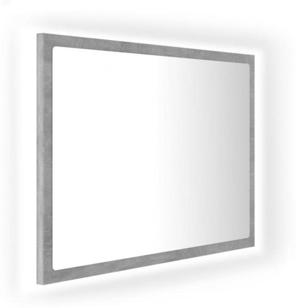 LED-Badspiegel, Spanplatte Betongrau, 60 x 8,5 x 37 cm Bild 1
