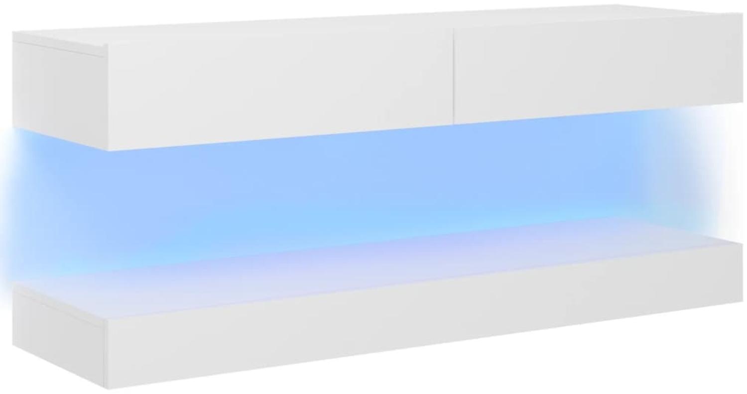 vidaXL TV-Schrank mit LED-Leuchten Weiß 120x35 cm Bild 1