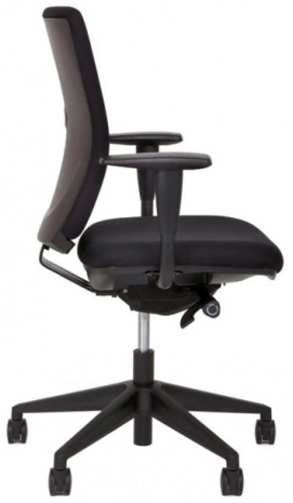 Bürodrehstuhl mit 3D Armlehnen - gepolstert - Kunststofffußkreuz - GS zertifiziert - schwarz Bild 1