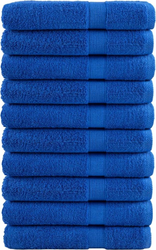 Premium-Handtücher 10 Stk Blau 100x200cm 600g/m² 100% Baumwolle 137199 Bild 1