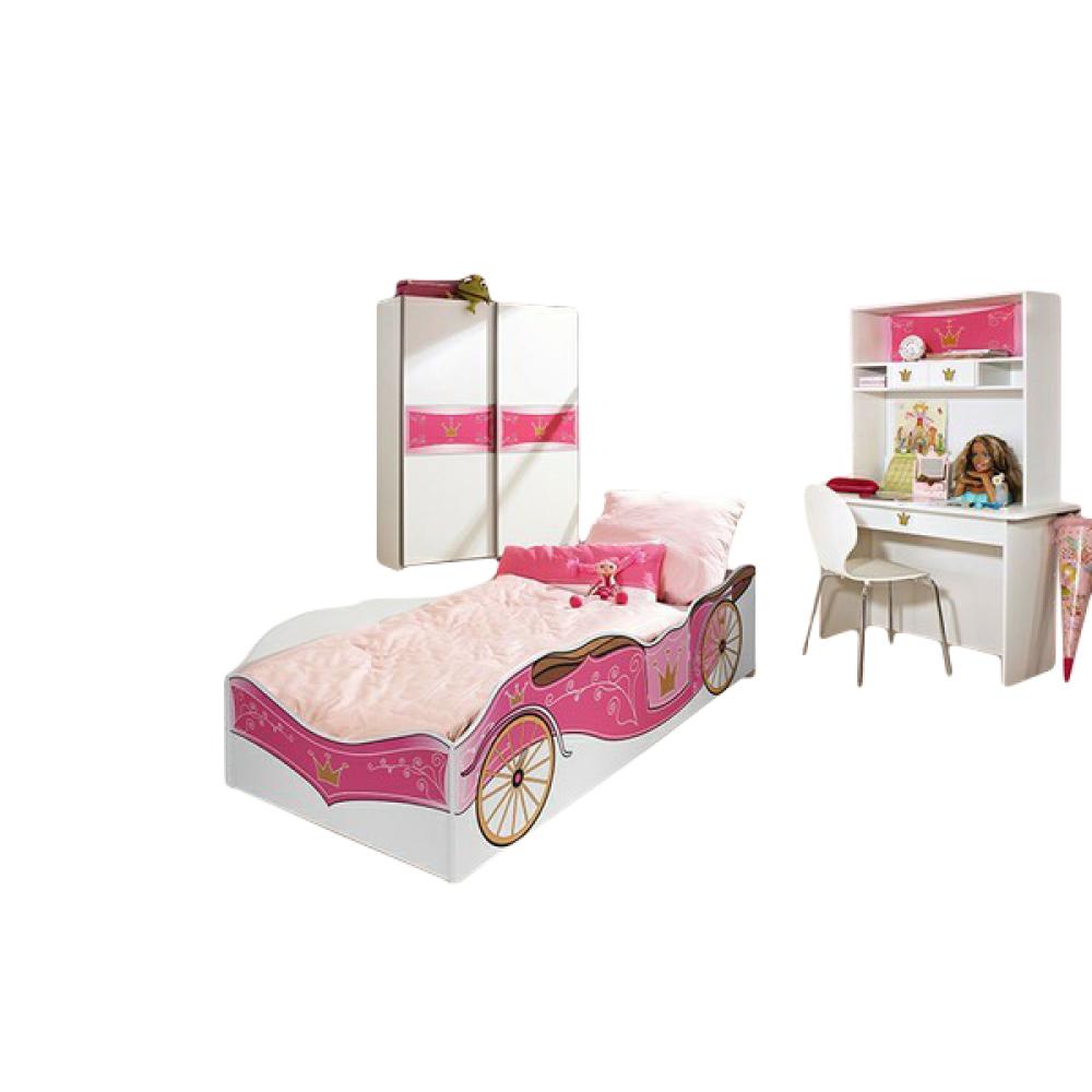 Kinderzimmer Zoe2 3-teilig weiß - pink Bild 1
