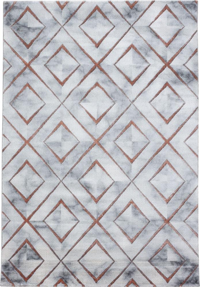 Kurzflor Teppich Nauro rechteckig - 160x230 cm - Bronzefarbe Bild 1