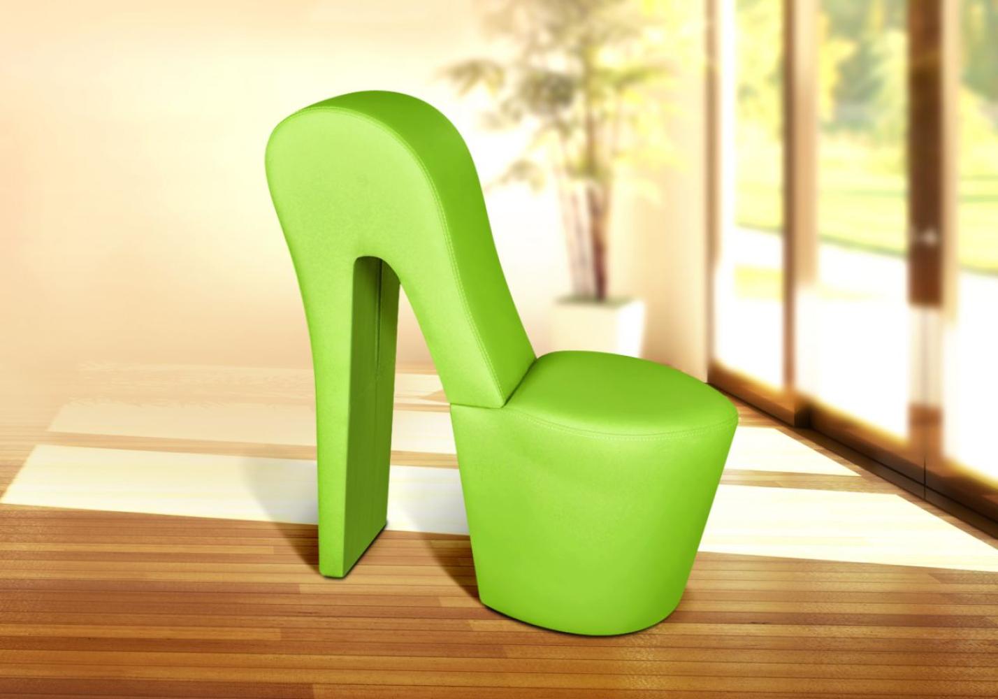 Schuhsessel DESIGNER Sessel - DONNA / GRÜN High Heel Sessel Bild 1