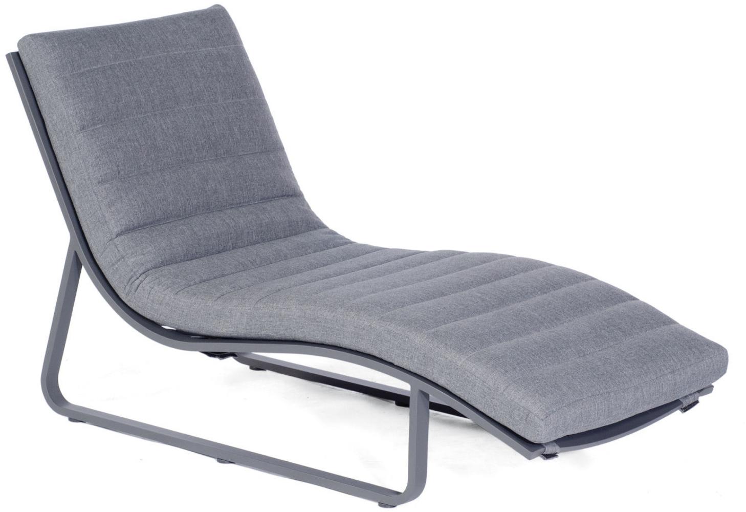 Sonnenpartner Lounge-Liege Cloud Aluminium anthrazit mit Auflage Relaxsessel Gartenliege Bild 1