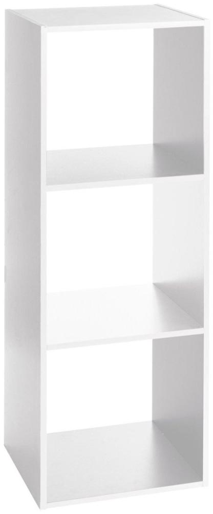 Dekoratives Standregal, weiß, dreistöckig, Höhe 100,5 cm Bild 1