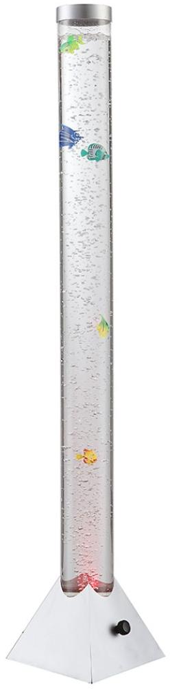 LED Wassersäule, Kunststoff klar, 5x Deko-Fische, H 120 cm Bild 1