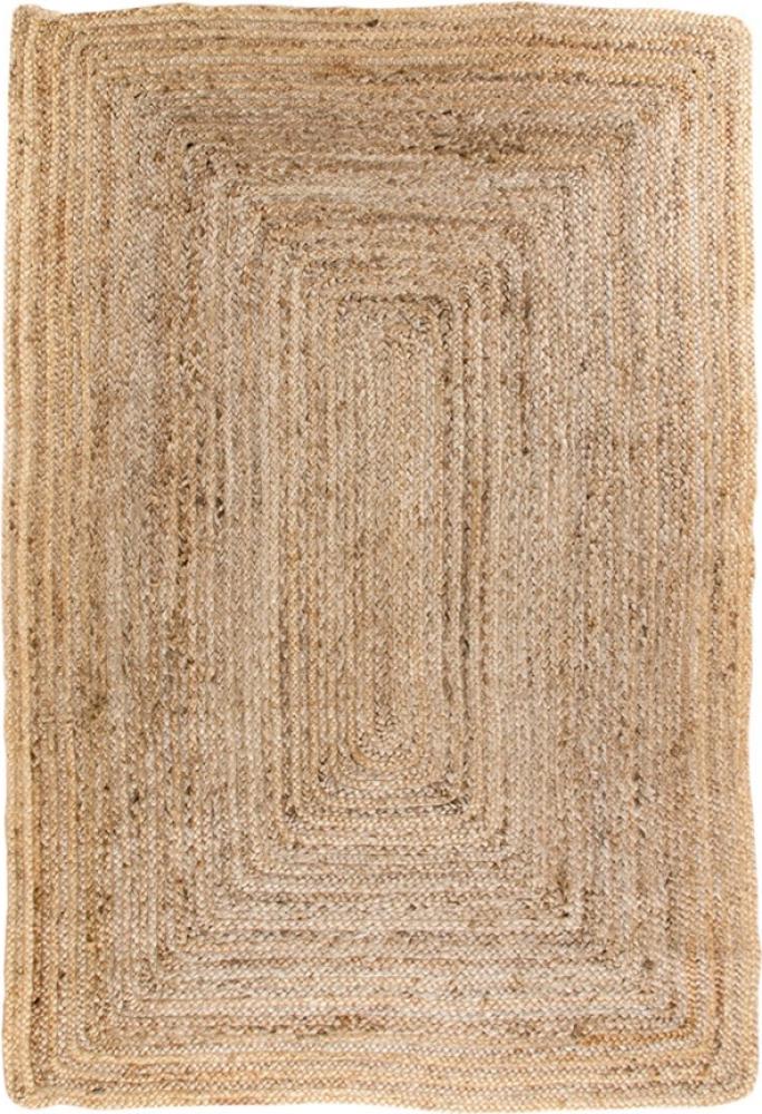 Trendiger Teppich MUMBAY aus geflochtener Jute 180x120 cm Bild 1