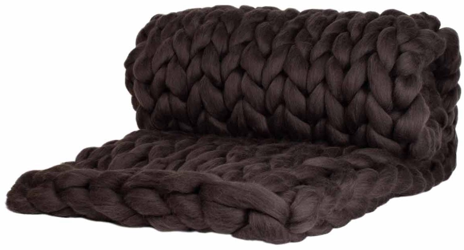 Wolldecke Cosima Chunky Knit XL 150x203cm, anthrazit Bild 1
