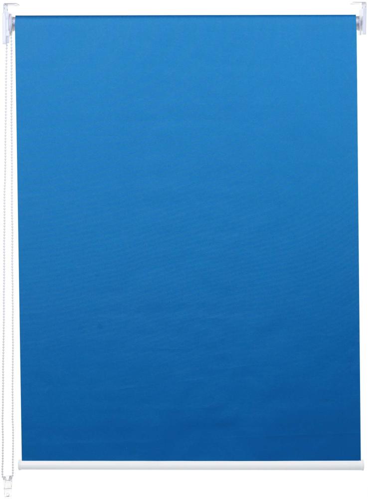 Rollo HWC-D52, Fensterrollo Seitenzugrollo Jalousie, 90x160cm Sonnenschutz Verdunkelung blickdicht ~ blau Bild 1