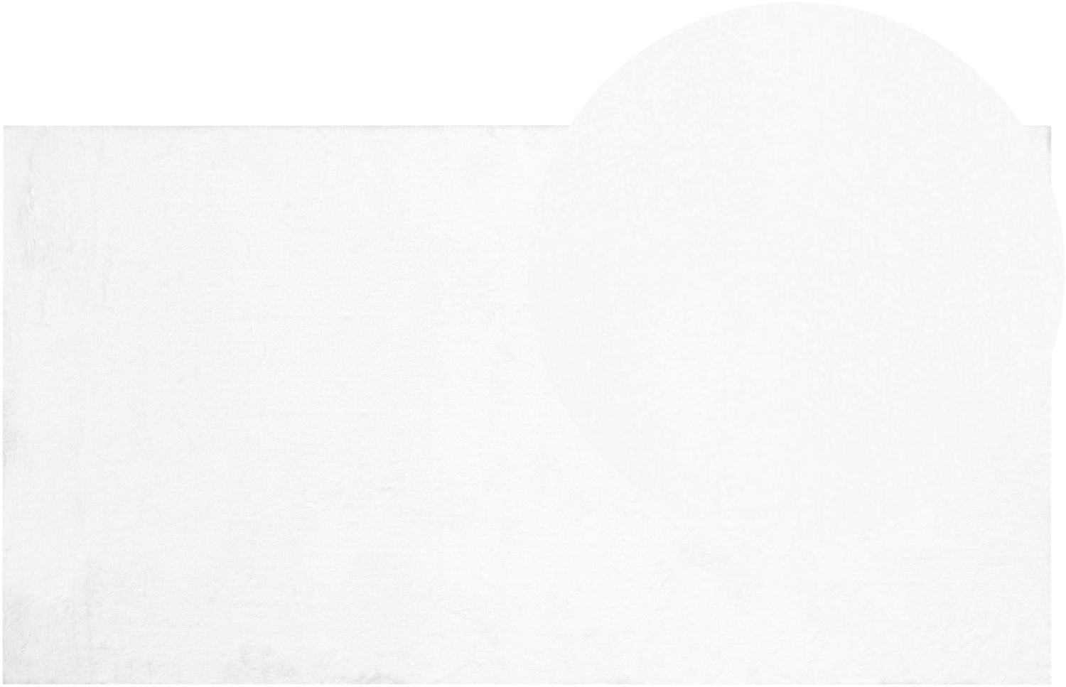 Kunstfellteppich Kaninchen weiß 80 x 150 cm MIRPUR Bild 1
