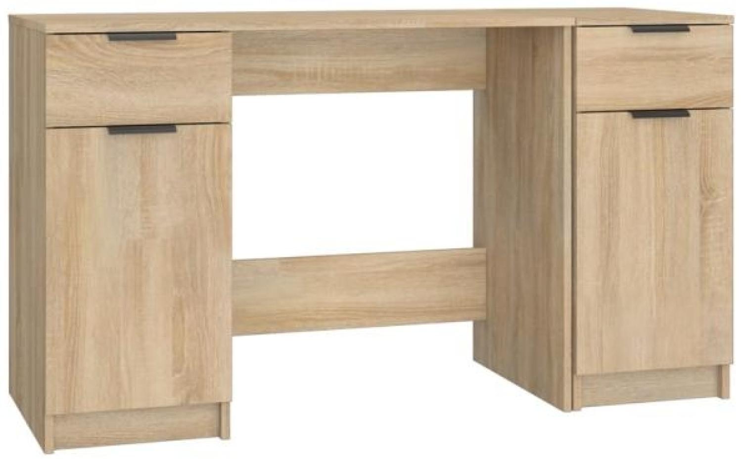Schreibtisch mit Beistellschrank Sonoma-Eiche Holzwerkstoff Bild 1