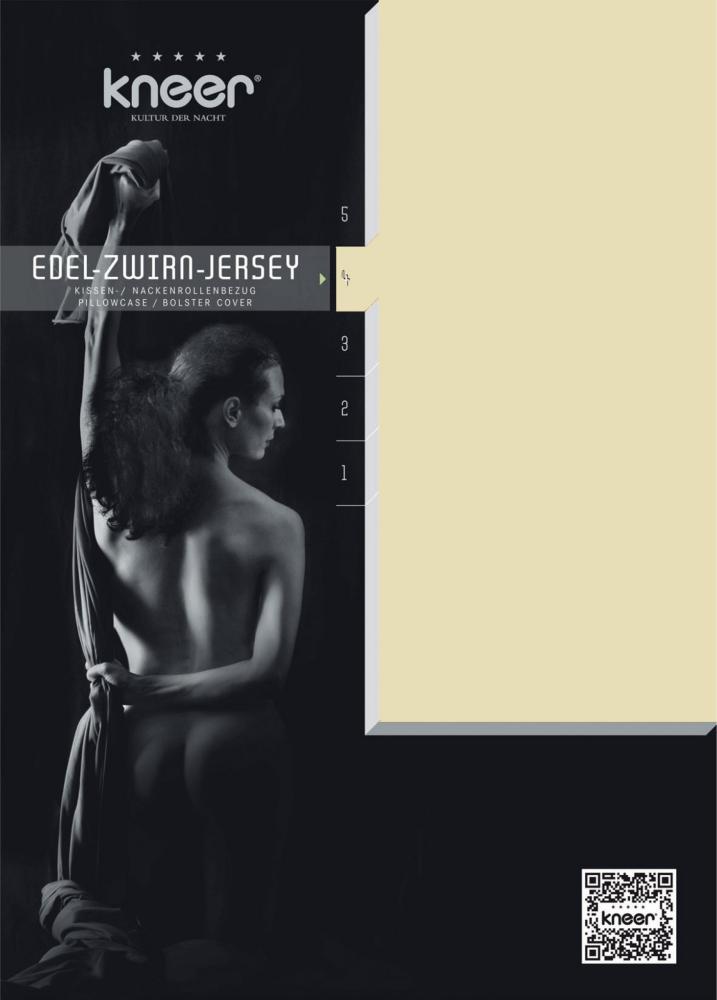 Kneer Edel-Zwirn-Jersey Kissenbezug Q20 Farbe kiesel Größe 40x80 cm Bild 1