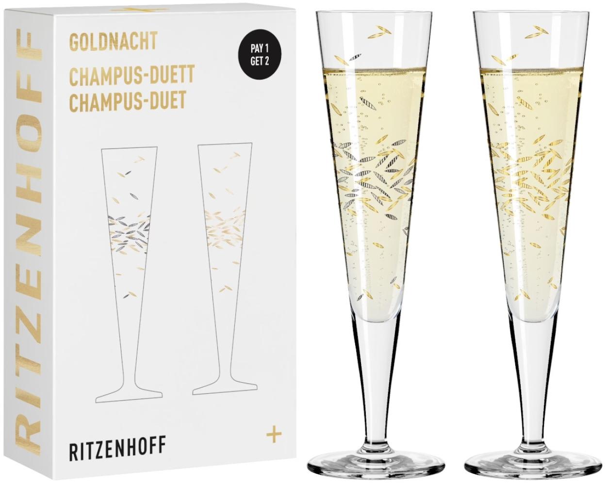Ritzenhoff 6031003 Champagnerglas-Set H22 GOLDNACHT Ritzenhoff Design Team 2022 Bild 1