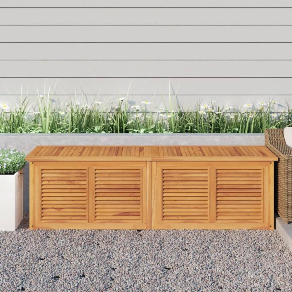 vidaXL Gartenbox mit Beutel 175x50x53 cm Massivholz Teak Bild 1