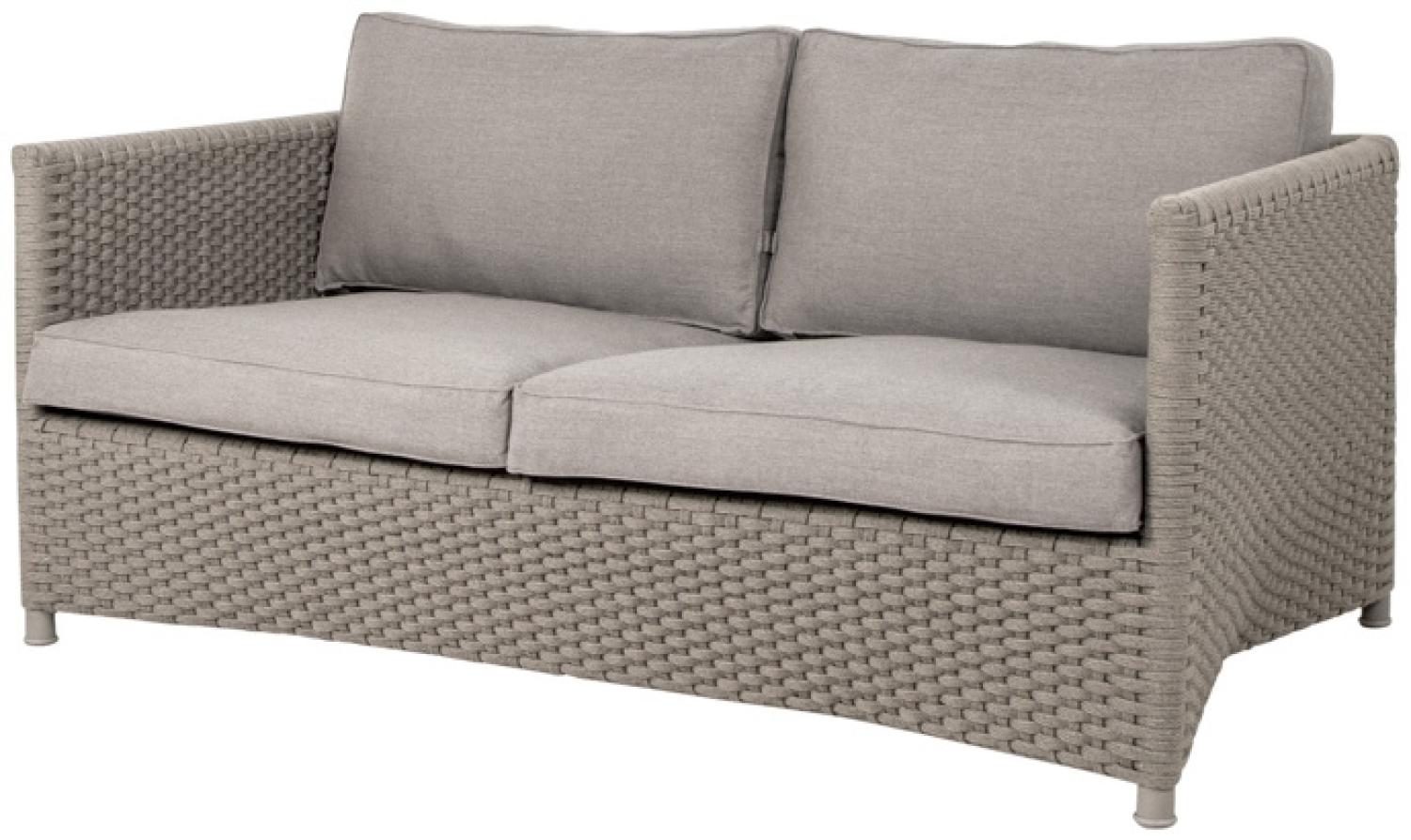 Cane-Line Diamond 2-Sitzer Sofa Rope/Natte Taupe inkl. Kissenset Bild 1