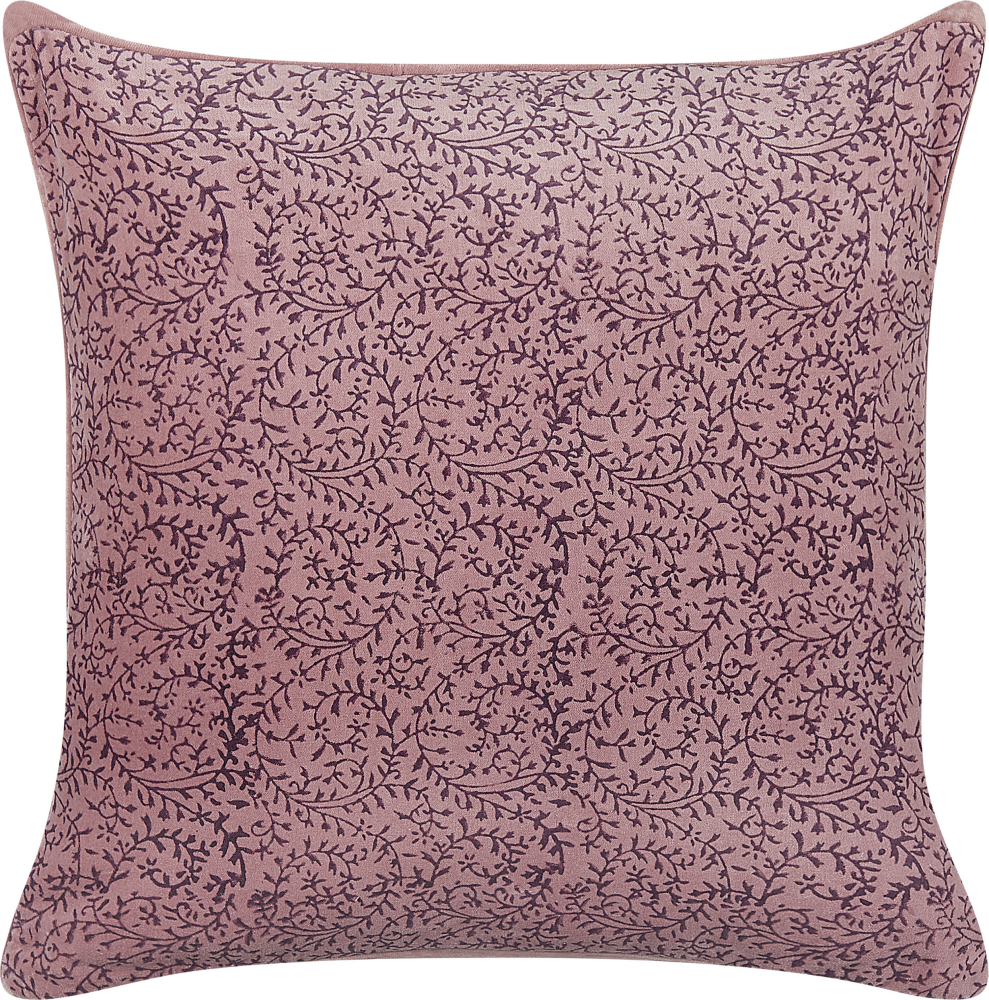 Dekokissen Blockdruck Baumwolle Rosa ROMNEYA 45 x 45 cm Bild 1