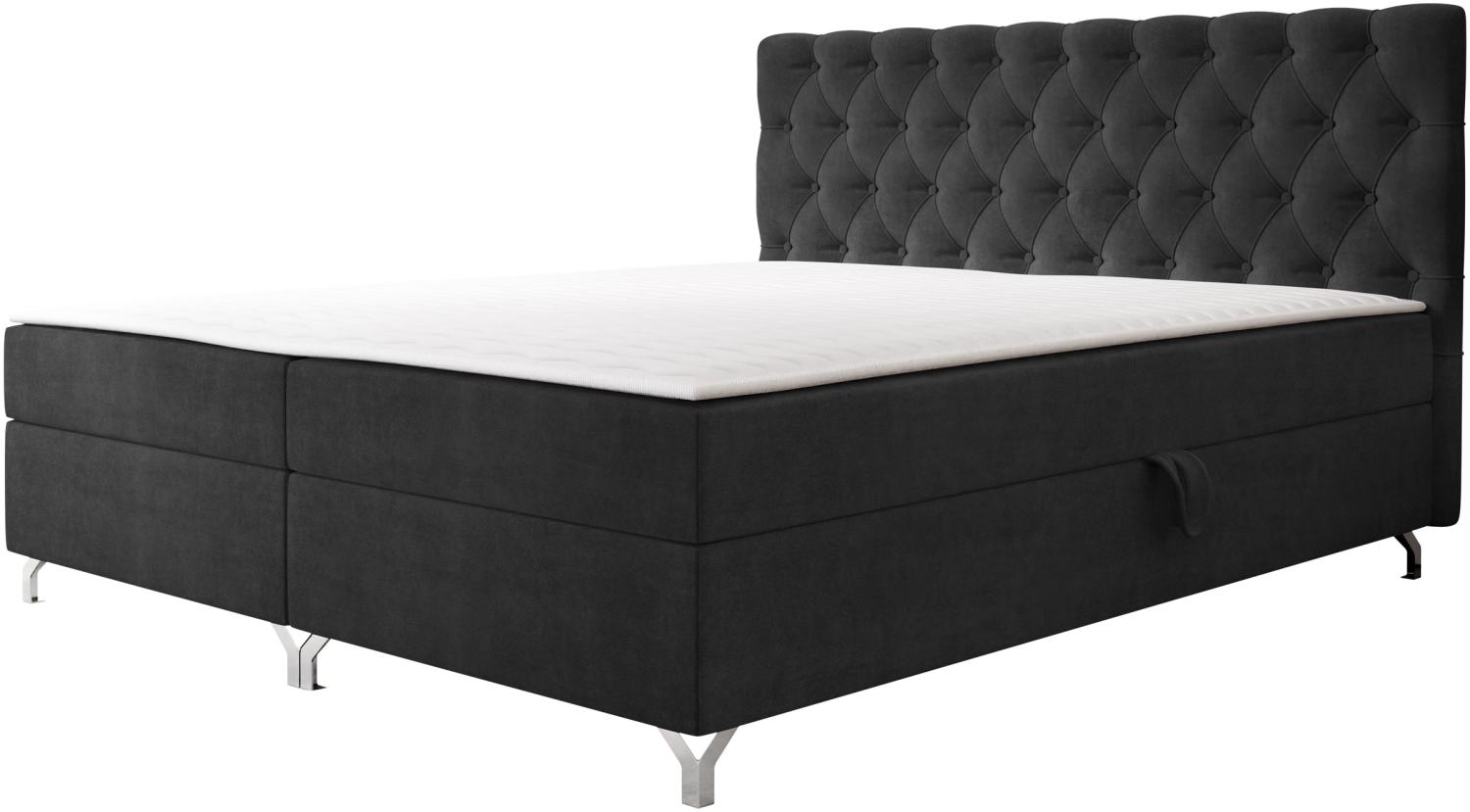 Boxspringbett mit H3-Matratze Cylio II (Farbe: Manila 18, Größe: 140 x 200 cm) Bild 1