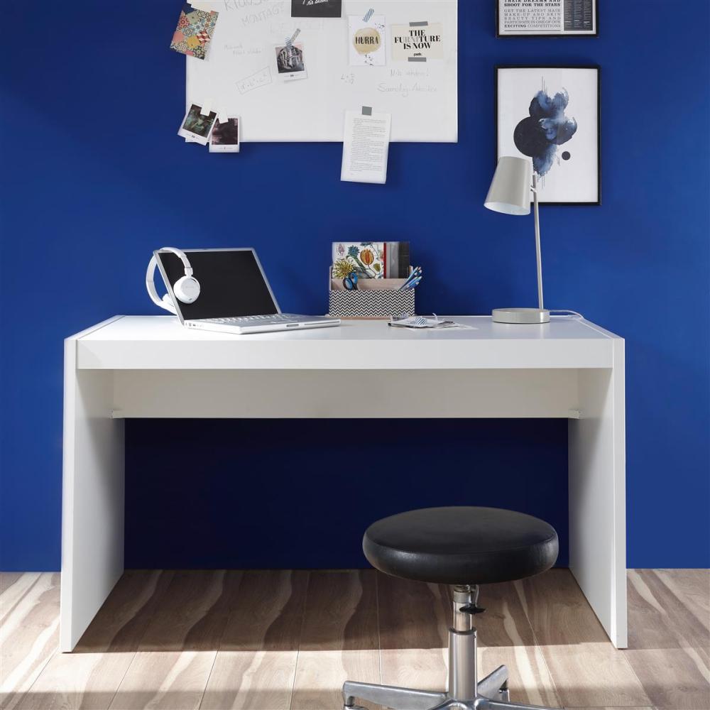 Schreibtisch >Alba< in Weiß - 135x74,5x70cm (BxHxT) Bild 1