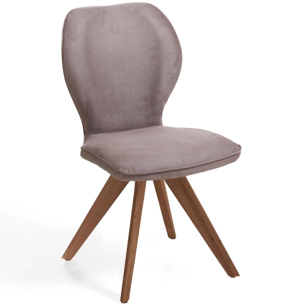 Niehoff Sitzmöbel Colorado Trend-Line Design-Stuhl Wild-Nussbaum/Polyester - 180° drehbar Nirvana schlamm Bild 1