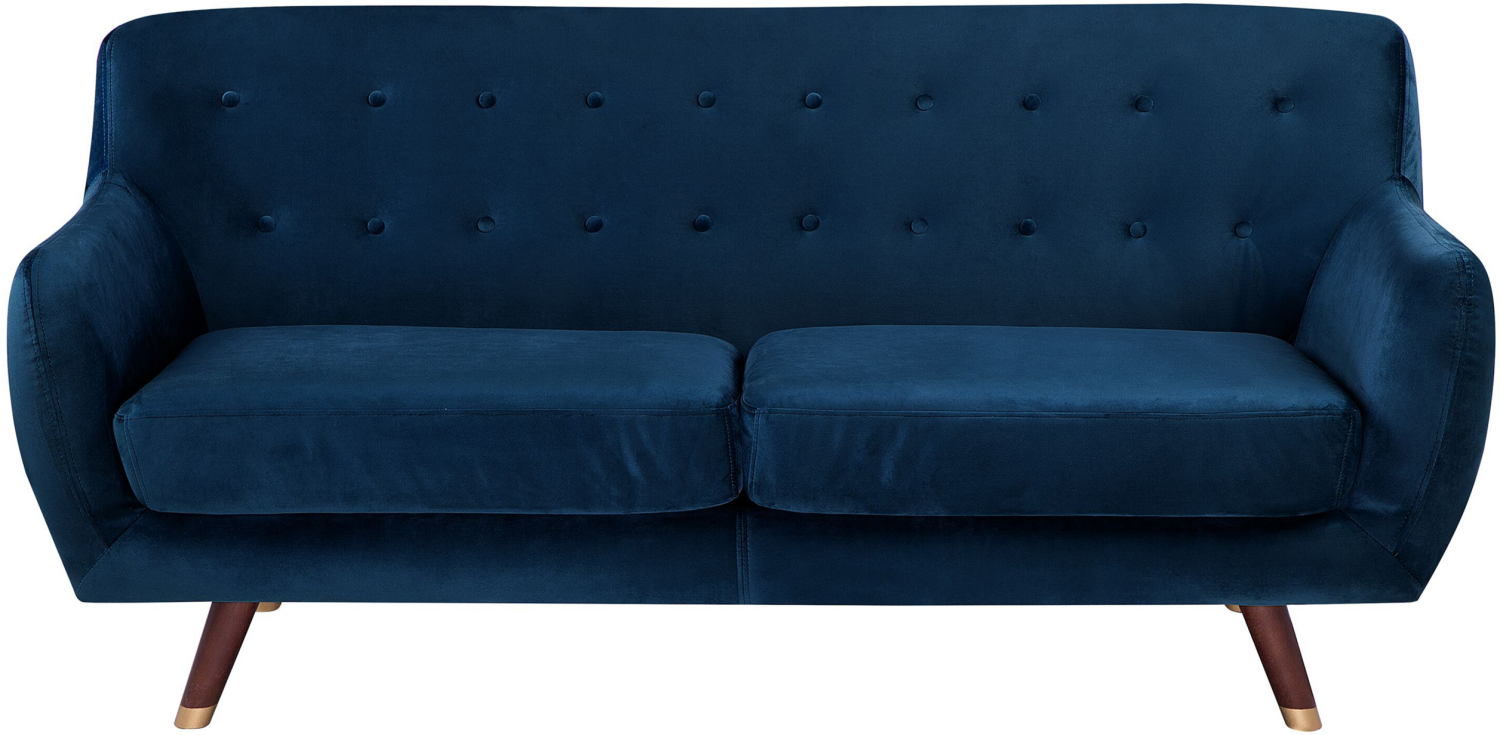 3-Sitzer Sofa Samtstoff marineblau BODO Bild 1