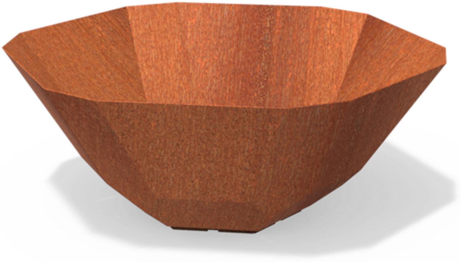 Dipott Pflanzgefäß Facet rund aus Corten-Stahl Pflanzkübel Ø 120 cm Bild 1