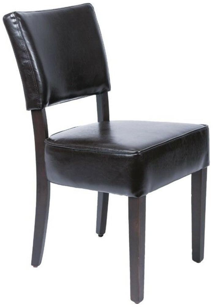 Bolero Esszimmerstühle mit tiefem Sitz, Kunstleder, dunkelbraun Bild 1