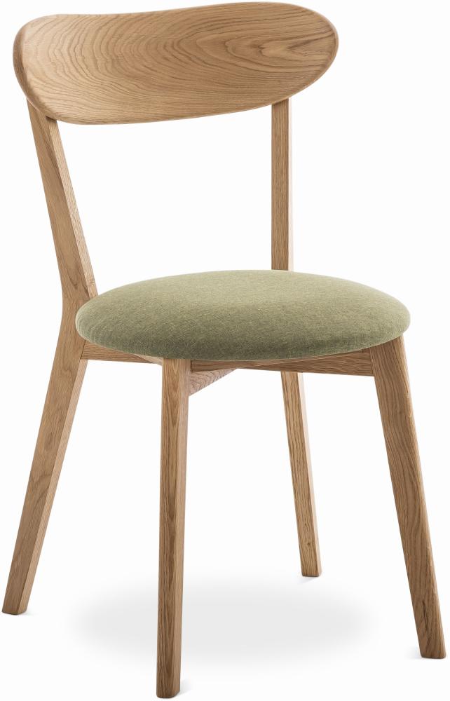 Niehoff Sitzmöbel Madison Stuhl Holzgestell - Polyesterbezug Wildeiche Tiago grün Bild 1