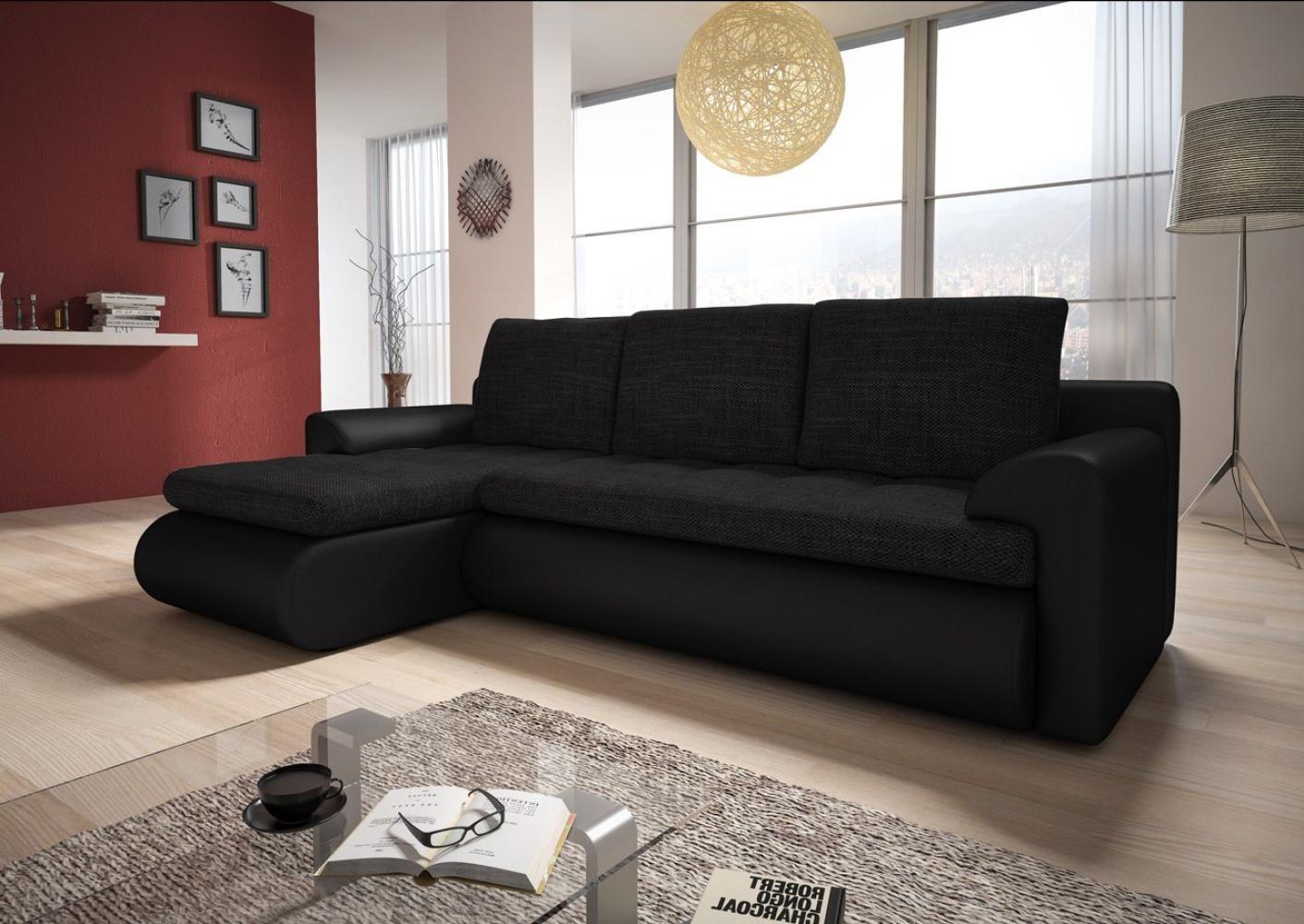 Sofnet Ecksofa Santi, mit Schlaffunktion und Bettkasten, L-Form Couch, Schlafsofa mit Wellenfeder, Bettsofa Bild 1