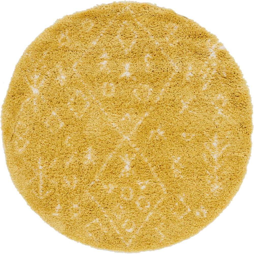 Teppich "MARA Shaggy" Rund Gelb 150x150 cm Bild 1