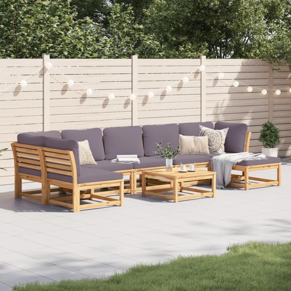 vidaXL 8-tlg. Garten-Lounge-Set mit Kissen Massivholz Akazie Bild 1