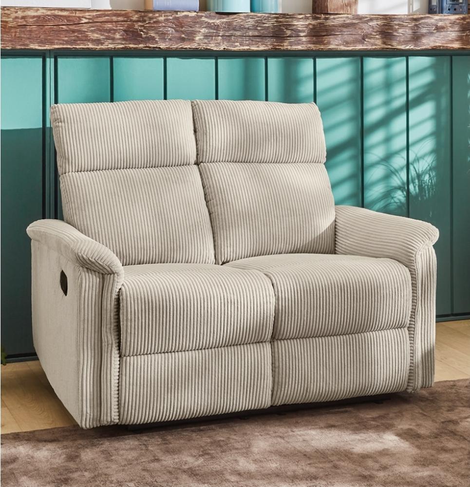 TV Sessel JUIST 2 Fernsehersessel Sofa Couch verstellbar beige ca. 130 cm Bild 1