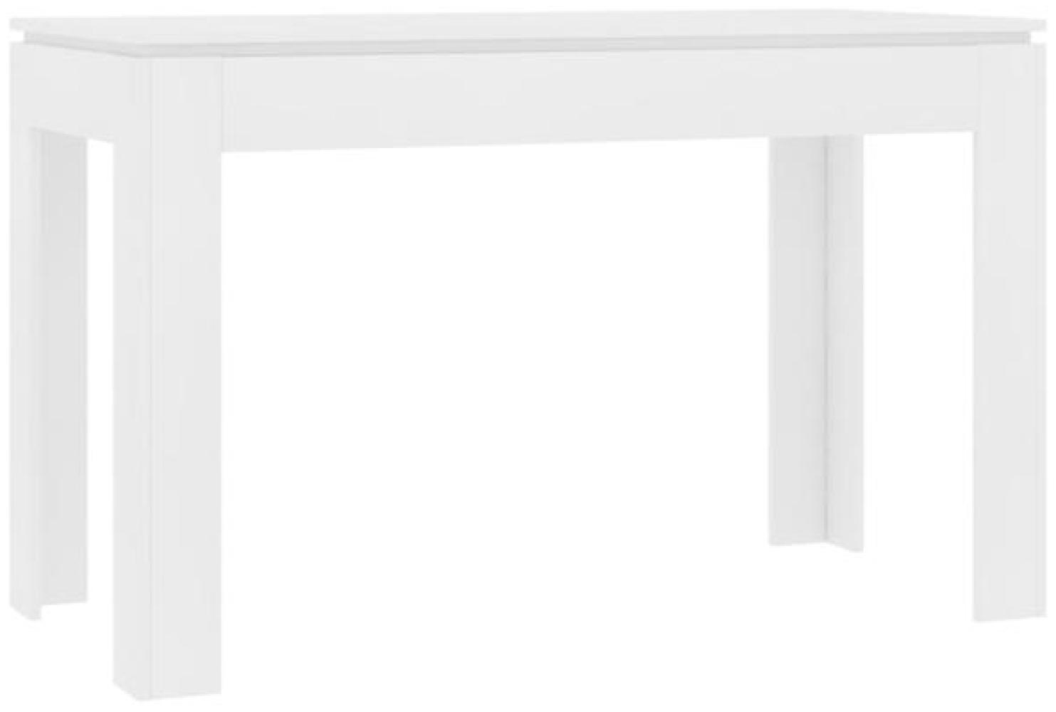 vidaXL Esstisch Weiß 120×60×76 cm Spanplatte [800756] Bild 1