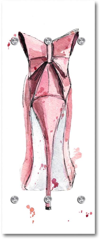 Queence Garderobe - "Uldis" Druck auf hochwertigem Arcylglas inkl. Edelstahlhaken und Aufhängung, Format: 50x120cm Bild 1