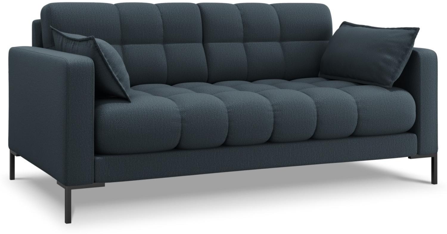Micadoni 2-Sitzer Sofa Mamaia | Bezug Blue | Beinfarbe Black Metal Bild 1