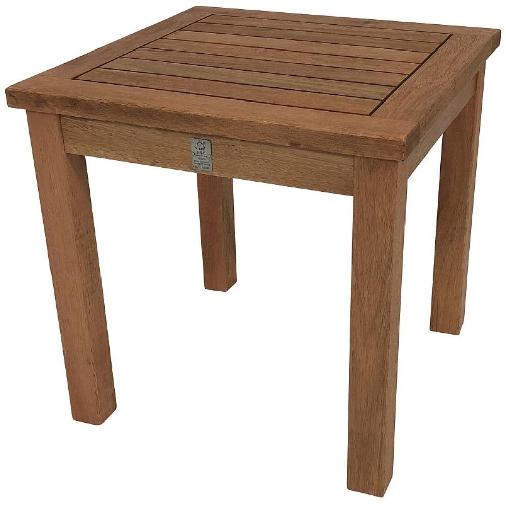 Gartentisch Beistelltisch Tisch 40x40cm Eukalyptusholz Bild 1