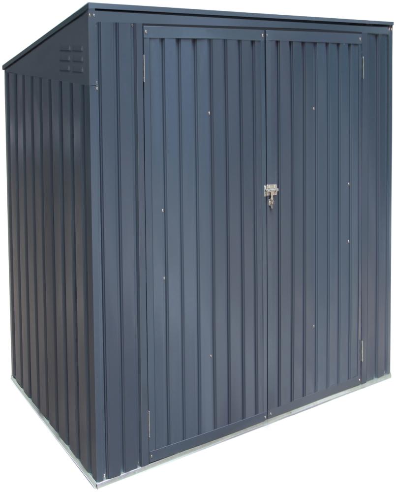 Westmann Metall Mülltonnenbox Gerätebox 73 | Dunkelgrau | 100x235x131 cm Bild 1