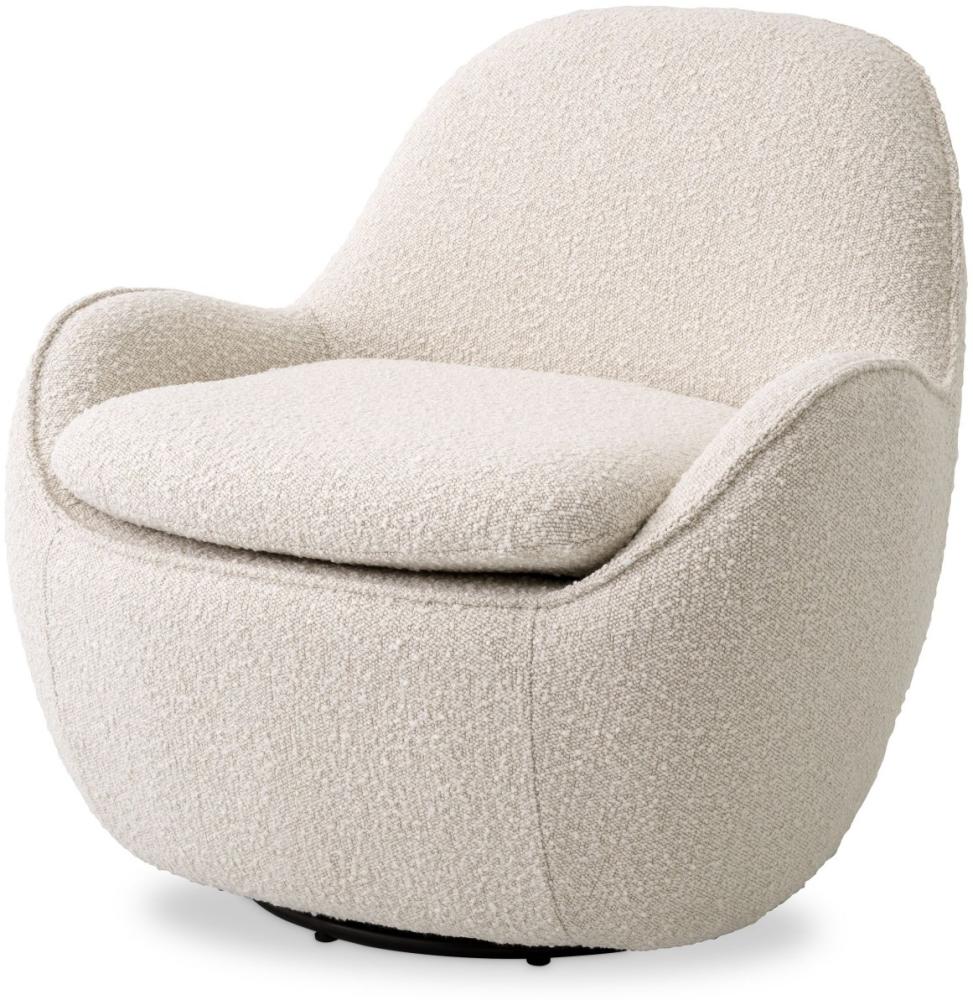 EICHHOLTZ Swivel Chair Cupido Bouclé cream Bild 1