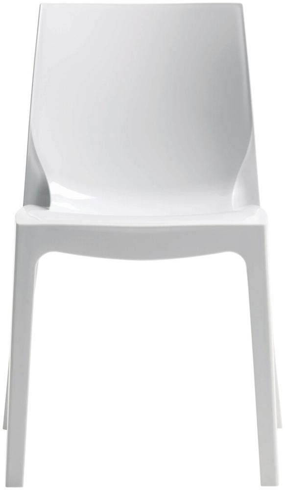 SalesFever Stuhl Designer Stuhl aus Kunststoff Kunststoff L = 52 x B = 50 x H = 81 weiß Bild 1