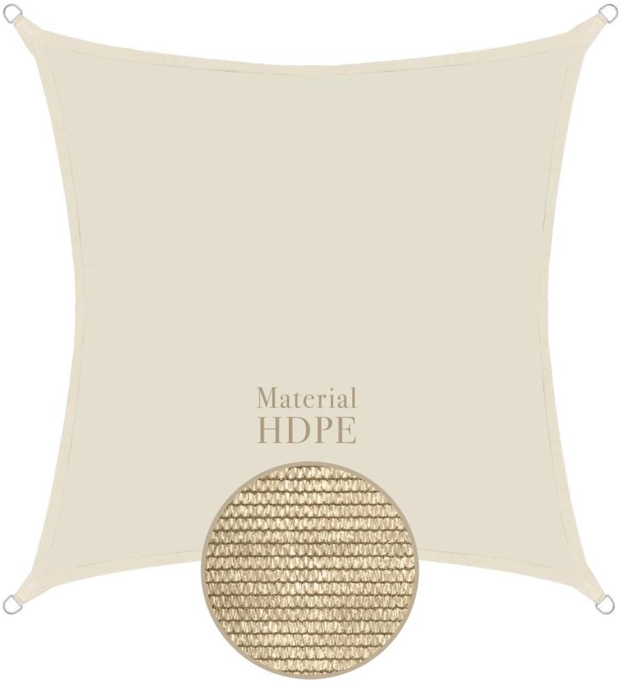 Anndora Sonnensegel x3 - cream quadratisch HDPE Bild 1