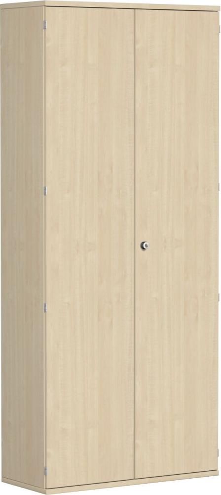 Garderobenschrank mit ausziehbarem Garderobenhalter, 100x42x230cm, Ahorn Bild 1