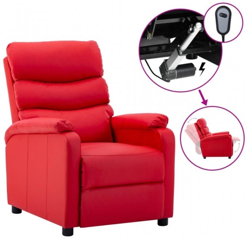 vidaXL Elektrischer Sessel Verstellbar Rot Kunstleder [3073675] Bild 1