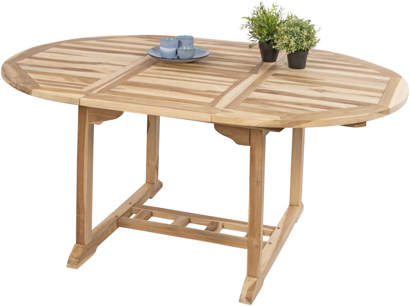 Gartentisch ausziehbar Teak Holz 120 - 170 cm oval BORNEO 34716508 Bild 1