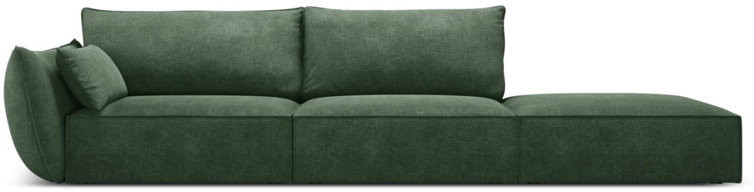 Micadoni 4-Sitzer Rechts Sofa Kaelle | Bezug Bottle Green | Beinfarbe Black Plastic Bild 1