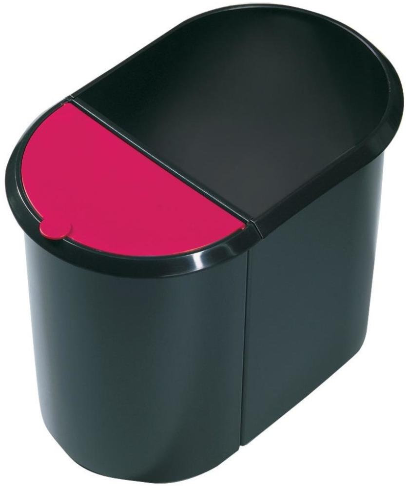 Helit Papierkorb Duo-System 20+9l schwarz/rot Bild 1