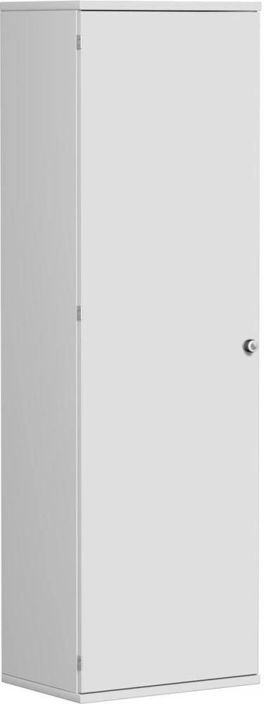 Garderobenschrank mit ausziehbarem Garderobenhalter, 60x42x192cm, Lichtgrau Bild 1