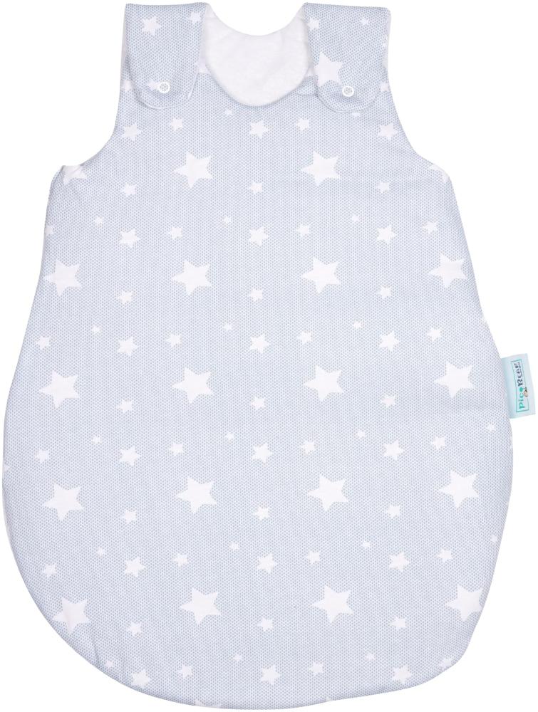 pic Bear Premium Babyschlafsack aus Jersey-Baumwolle – Atmungsaktiv, Mitwachsend und für Ganzjahres-Nutzung mit verstellbaren Größen 50/56 Ice Stars Bild 1