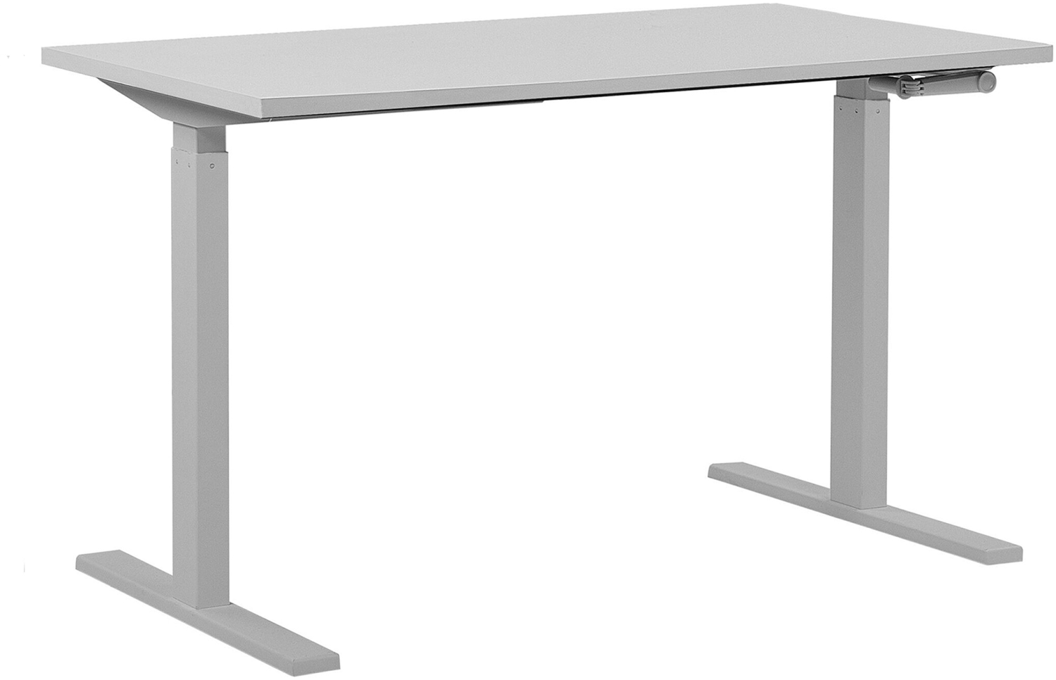 Schreibtisch manuell höhenverstellbar, Weiß, 73-113 x 130 x 72 cm Bild 1