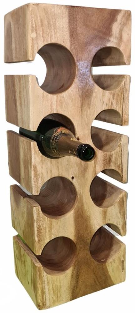 Weinregal / Flaschenhalter BUTELKA ca. H70cm massives Suar-Holz Wein-Flaschen Bottle-Rack Bild 1