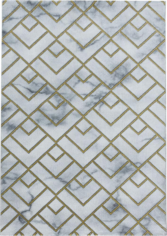 Kurzflor Teppich Nauro rechteckig - 240x340 cm - Goldfarbe Bild 1